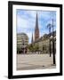 Rathaus Market Platz Square and St Petrikirche, St. Peter Church, Historic Center, Hamburg, Germany-Miva Stock-Framed Photographic Print