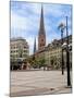 Rathaus Market Platz Square and St Petrikirche, St. Peter Church, Historic Center, Hamburg, Germany-Miva Stock-Mounted Photographic Print