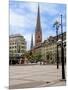 Rathaus Market Platz Square and St Petrikirche, St. Peter Church, Historic Center, Hamburg, Germany-Miva Stock-Mounted Photographic Print