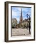 Rathaus Market Platz Square and St Petrikirche, St. Peter Church, Historic Center, Hamburg, Germany-Miva Stock-Framed Photographic Print