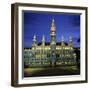 Rathaus (Town Hall) Gothic Building at Night, UNESCO World Heritage Site, Vienna, Austria, Europe-Stuart Black-Framed Photographic Print