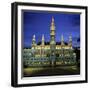 Rathaus (Town Hall) Gothic Building at Night, UNESCO World Heritage Site, Vienna, Austria, Europe-Stuart Black-Framed Photographic Print