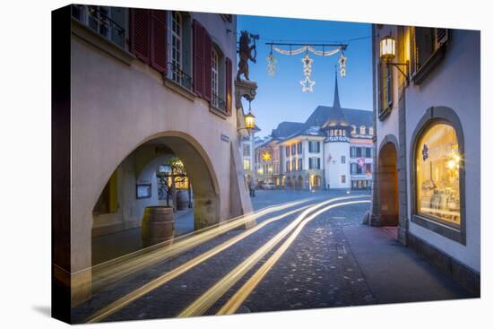 Rathausplatz, Thun, Jungfrau region, Bernese Oberland, Swiss Alps, Switzerland, Europe-Frank Fell-Stretched Canvas