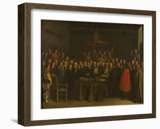 Ratification of the Peace of Münster-Gerard Terborch-Framed Giclee Print