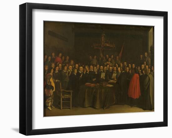 Ratification of the Peace of Münster-Gerard Terborch-Framed Giclee Print