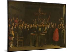 Ratification of the Peace of Münster-Gerard Terborch-Mounted Giclee Print