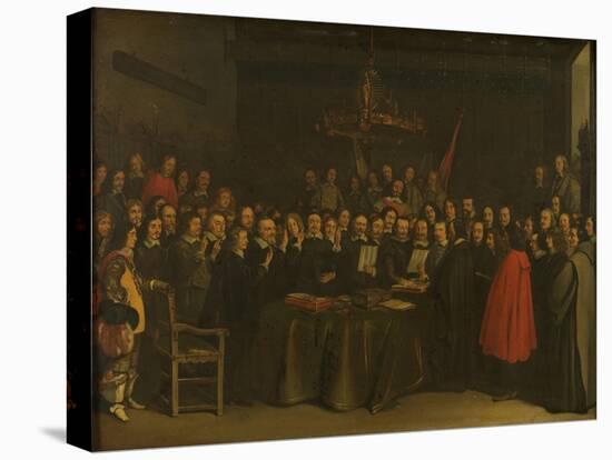 Ratification of the Peace of Münster-Gerard Terborch-Stretched Canvas