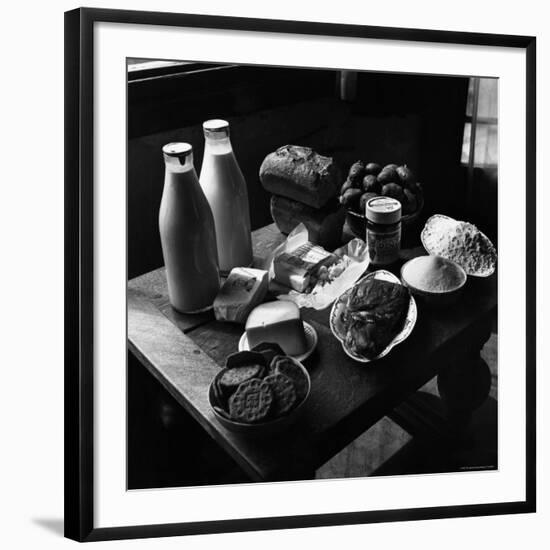 Rations of Fresh Produce Following World War II, c.1946-George Rodger-Framed Premium Photographic Print