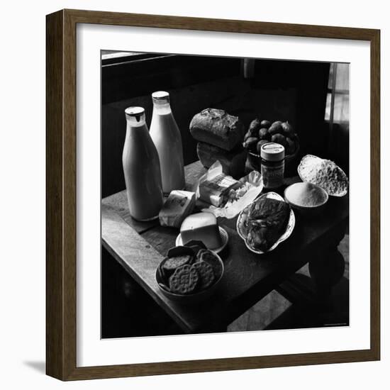 Rations of Fresh Produce Following World War II, c.1946-George Rodger-Framed Photographic Print