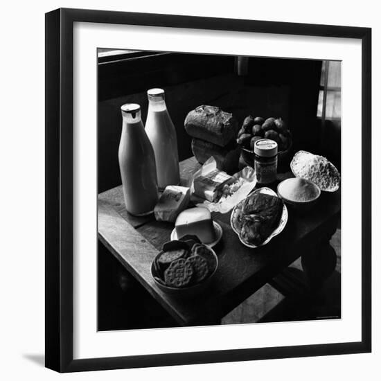 Rations of Fresh Produce Following World War II, c.1946-George Rodger-Framed Photographic Print