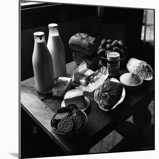 Rations of Fresh Produce Following World War II, c.1946-George Rodger-Mounted Photographic Print