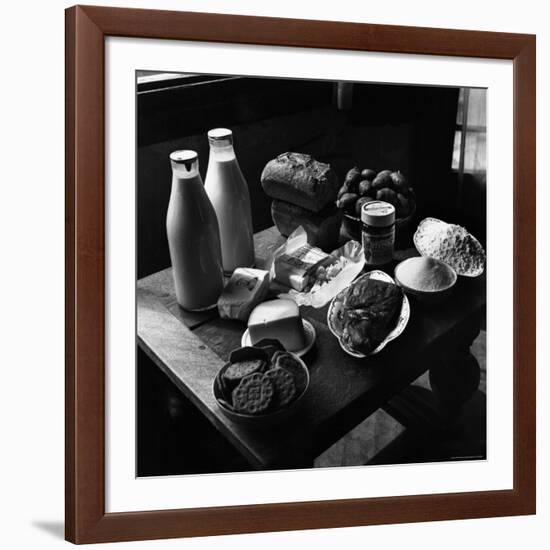 Rations of Fresh Produce Following World War II, c.1946-George Rodger-Framed Photographic Print