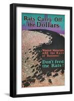 Rats Carry Off the Dollars-null-Framed Art Print