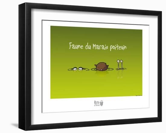 Rats d'marais - Faune poitevine-Sylvain Bichicchi-Framed Art Print