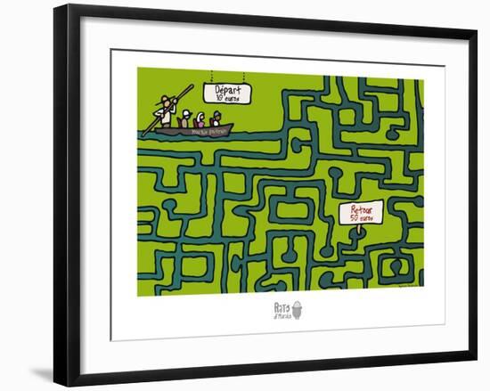 Rats d'marais - Labyrinthe poitevin-Sylvain Bichicchi-Framed Art Print