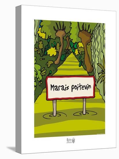 Rats d'marais - Panneau Maris Poitevin-Sylvain Bichicchi-Stretched Canvas