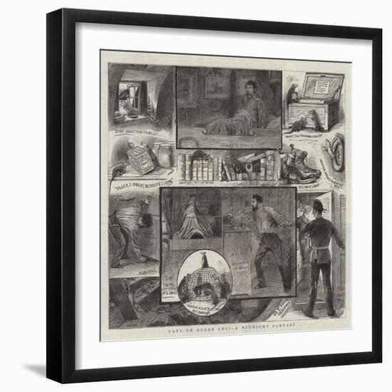Rats on Board Ship, a Midnight Fantasy-null-Framed Premium Giclee Print