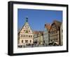 Ratstrinkstube and Town Houses, Marktplatz, Rothenburg Ob Der Tauber, Germany-Gary Cook-Framed Photographic Print