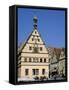 Ratstrinkstube and Town Houses, Marktplatz, Rothenburg Ob Der Tauber, Germany-Gary Cook-Framed Stretched Canvas