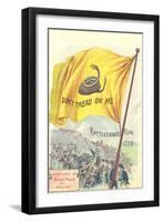 Rattlesnake Flag-null-Framed Art Print