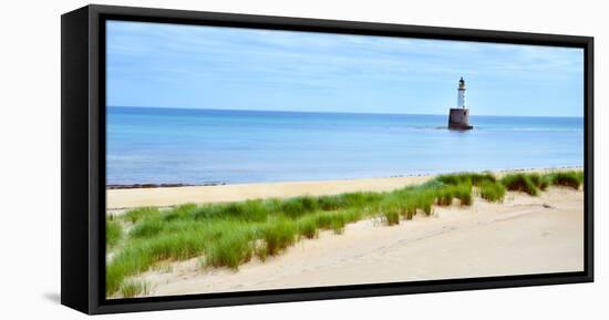 Rattray Lighthouse, Aberdeenshire, Scotland, United Kingdom, Europe-Karen McDonald-Framed Stretched Canvas