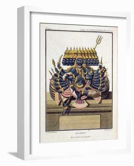 Ravana, Demon King of Ceylon, from 'Voyage Aux Indes Et a La Chine' by Pierre Sonnerat-Pierre Sonnerat-Framed Giclee Print