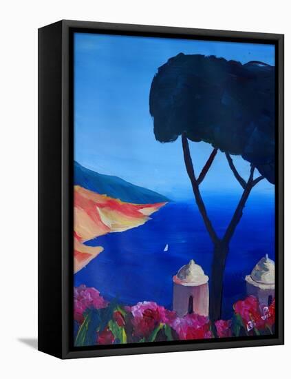 Ravello Salerno Italy View of Amalfi Coast from Vi-Markus Bleichner-Framed Stretched Canvas