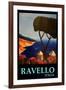 Ravello Salerno Italy View of Amalfi Coast Retro-Markus Bleichner-Framed Art Print