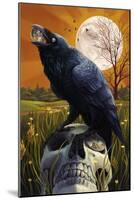 Raven and Skull-Lantern Press-Mounted Art Print