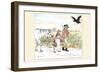 Raven Laughs as the Farmer and His Daughter Able Away Bandaged-Randolph Caldecott-Framed Art Print