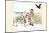 Raven Laughs as the Farmer and His Daughter Able Away Bandaged-Randolph Caldecott-Mounted Art Print