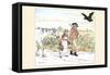 Raven Laughs as the Farmer and His Daughter Able Away Bandaged-Randolph Caldecott-Framed Stretched Canvas