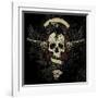 Raven Skull Collage-vectorbomb-Framed Art Print