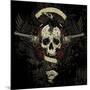 Raven Skull Collage-vectorbomb-Mounted Art Print