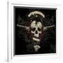 Raven Skull Collage-vectorbomb-Framed Art Print