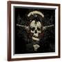 Raven Skull Collage-vectorbomb-Framed Art Print