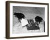 Raven Typing His Own Name of on the Typewriter-Peter Stackpole-Framed Photographic Print