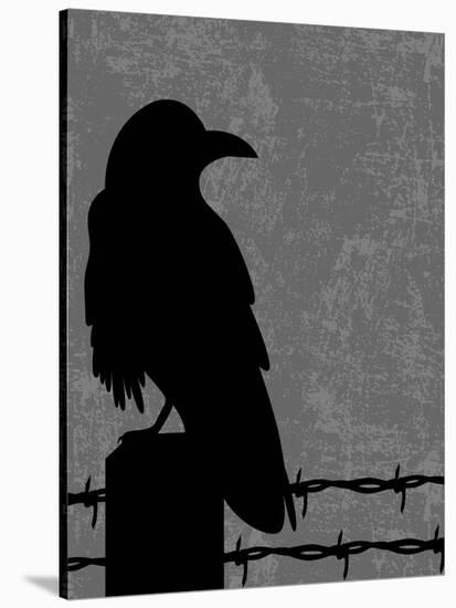 Raven-Joanne Paynter Design-Stretched Canvas