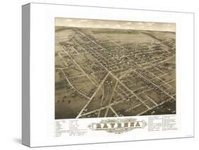 Ravenna, Ohio - Panoramic Map-Lantern Press-Stretched Canvas