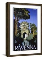 Ravenna Travel Poster-Attilio Rauaglia-Framed Giclee Print