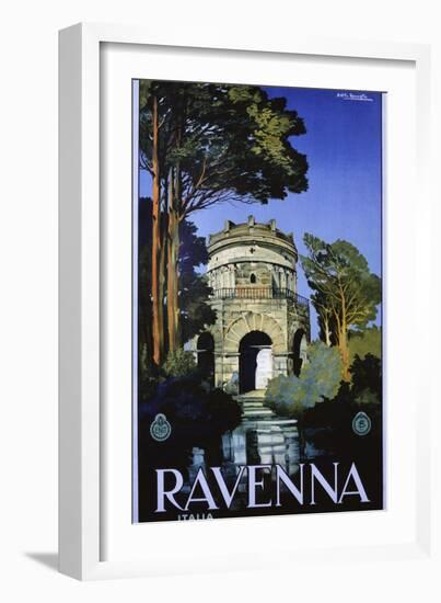 Ravenna Travel Poster-Attilio Rauaglia-Framed Giclee Print