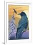 Ravens and Sunset-Lantern Press-Framed Art Print