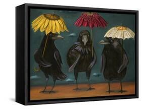 Ravens Rain-Leah Saulnier-Framed Stretched Canvas