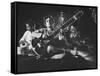 Ravi Shankar Passionately Playing the Sitar-Paul Schutzer-Framed Stretched Canvas