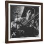 Ravi Shankar Passionately Playing the Sitar-Paul Schutzer-Framed Premium Photographic Print