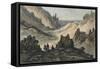 Ravins Volcaniques et Montagne de Cendre, c19th century-null-Framed Stretched Canvas