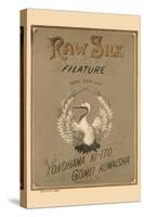 Raw Silk Filature Round Stork Chop, Yokohama-null-Stretched Canvas