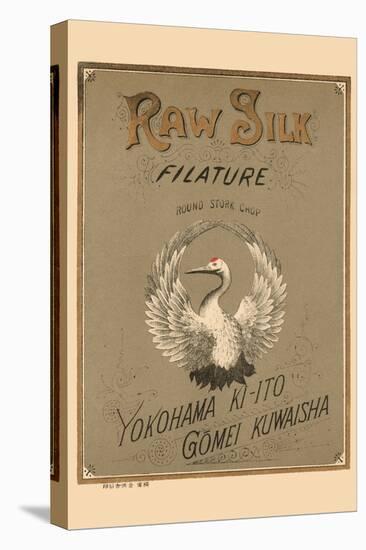 Raw Silk Filature Round Stork Chop, Yokohama-null-Stretched Canvas