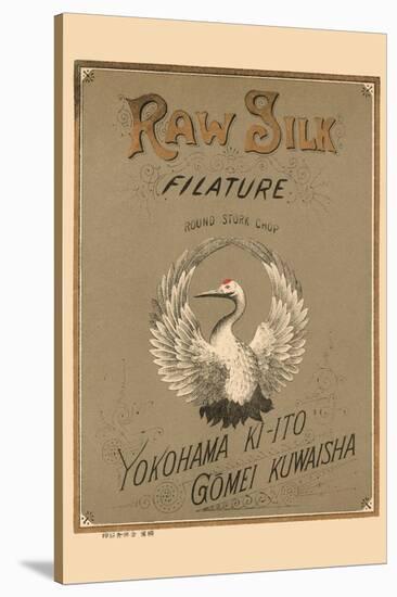 Raw Silk Filature Round Stork Chop, Yokohama-null-Stretched Canvas