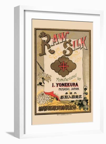 Raw Silk Manufactured By I. Yonekura, Musashi, Japan-null-Framed Art Print